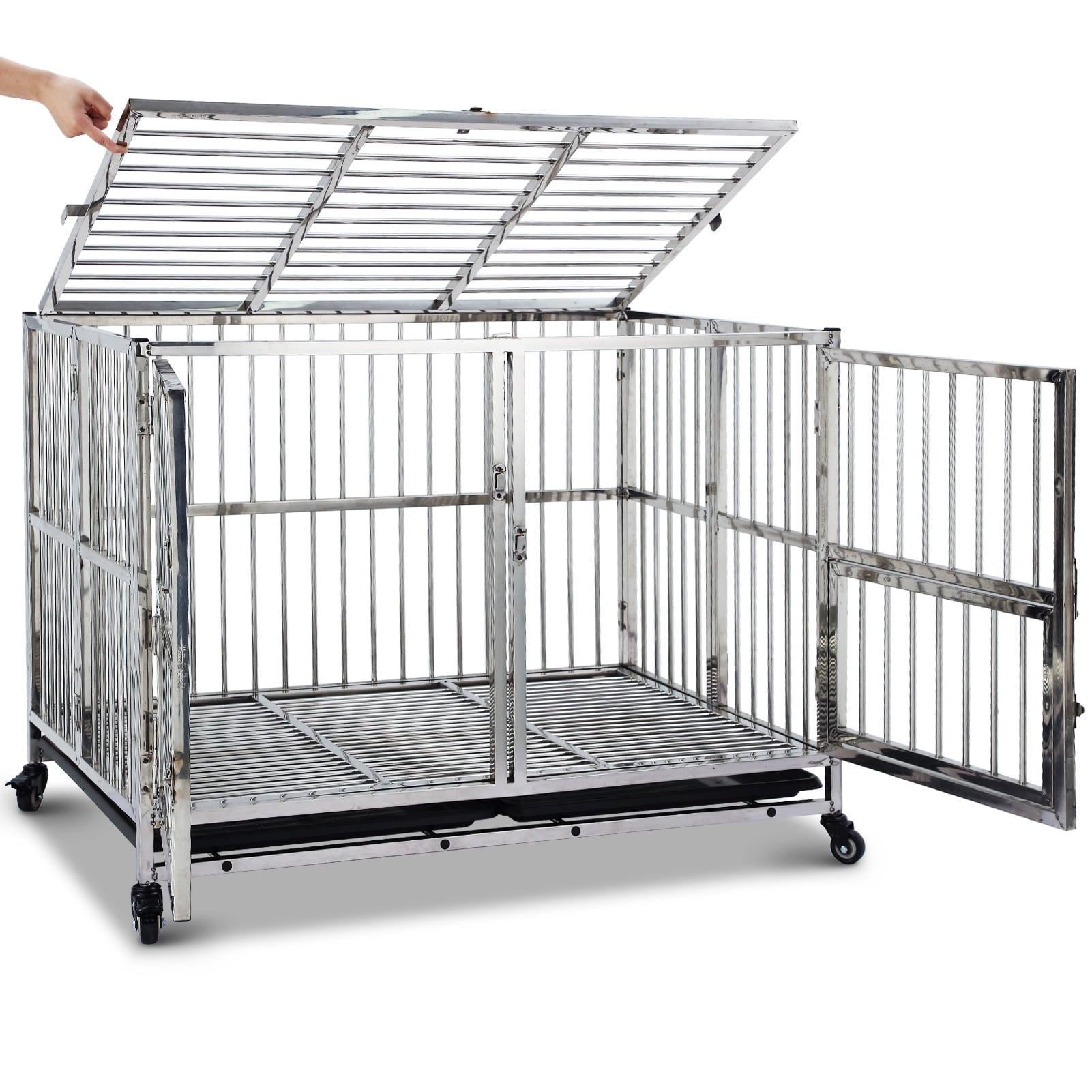 Fresh Look at Garvee 48 Stainless Steel Dog Crate Pet Kennel Portable Collapsible