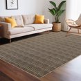 thumbnail image 1 of Garvee 9'x12' Area Rug Modern Area Rugs for Living Room Bedroom Farmhouse Non Slip Low Pile Rugs, Brown, 1 of 6