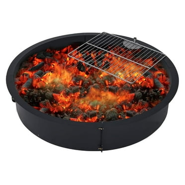 Garvee Fire Pits For Garden,Propane,2.5mm Thick Heavy Duty Steel Roundfire Pits & Outdoor Fireplaces,Tabletop Fire Pit,Black
