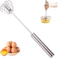 thumbnail image 1 of Whizzy Whisk, 2025 New Stainless Steel Semi-Automatic Whisk, Rotatable Hand Push Whisk Blender Automatic Whisk Mixer Versatile Mixer Stirrer Tool for Cooking Kitchen Home Egg Milk (14 Inches), 1 of 9