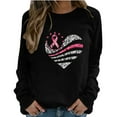 thumbnail image 1 of Whlbf Breast Cancer Shirts for Women Pink Ribbon Graphic Awareness Tee Tops Long Sleeve Crewneck Sweatshirts, 1 of 4