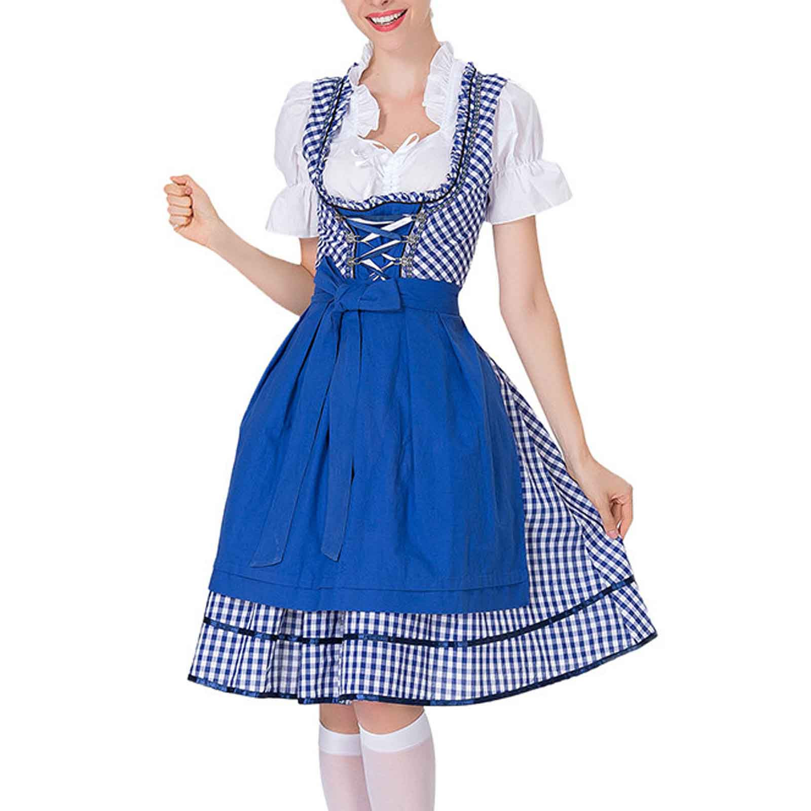 Whlbf Halloween Dresses for Women,Cosplay Costume Vintage Horror Bride