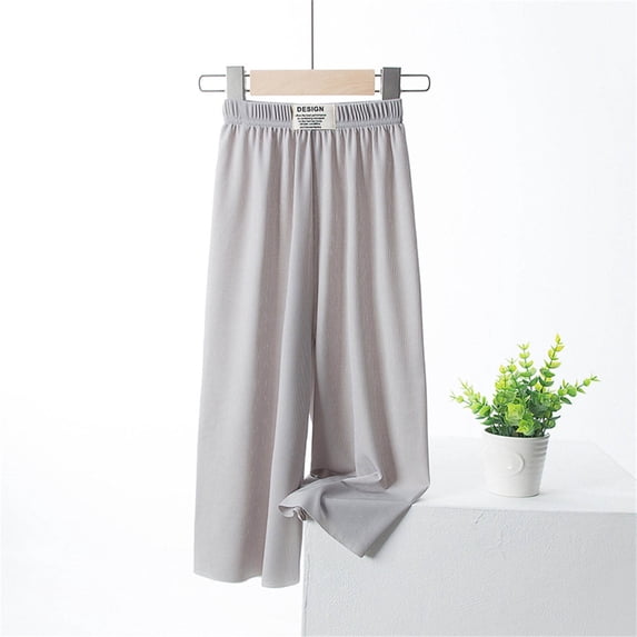 Whlbf Kids Clothing Clearance Toddler Kids Baby Girls Fashion Cute Sweet Ice Silk Wide Leg Pants Trousers Pants Leggings