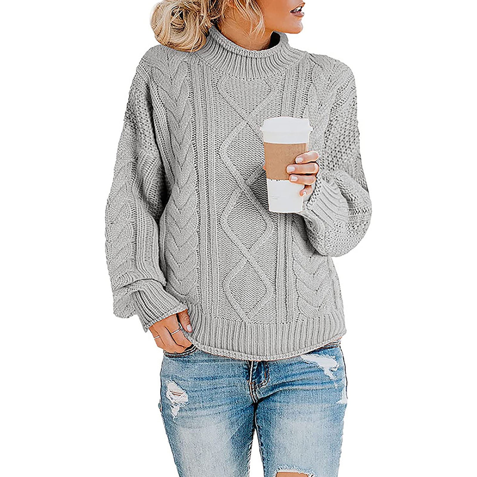 Brandy Melville Knit Mock Neck Long Sleeve One