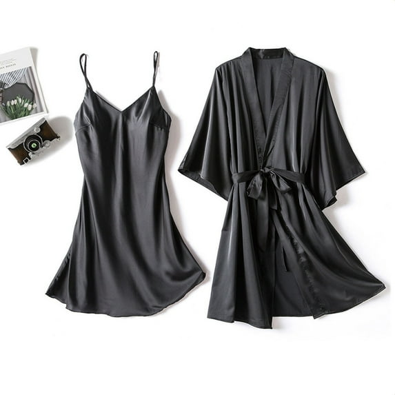 Whlbf Pyjama Set for Women Solid Short Sleeve Pajamas Casual Short Pajamas Household Clothing