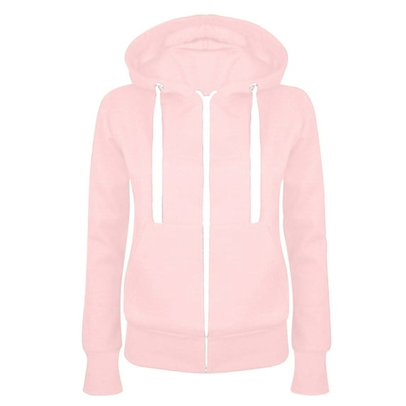 Whlbf Women Autumn Winter Sweater Coat Tops,Fashion Women Casual Hooded Slim Zipper Fleece Sweater Coat