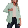 thumbnail image 1 of Whlbf Women Autumn Winter Sweater Coat Tops Clearance,Womens Ladies Solid Turn Down Collar Jacket Long Sleeve Coat Outerwear Blazer, 1 of 5