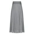 thumbnail image 1 of Whlbf Women's High Waist Accordion Pleated Metallic Midi Skirt A-line, 1 of 6