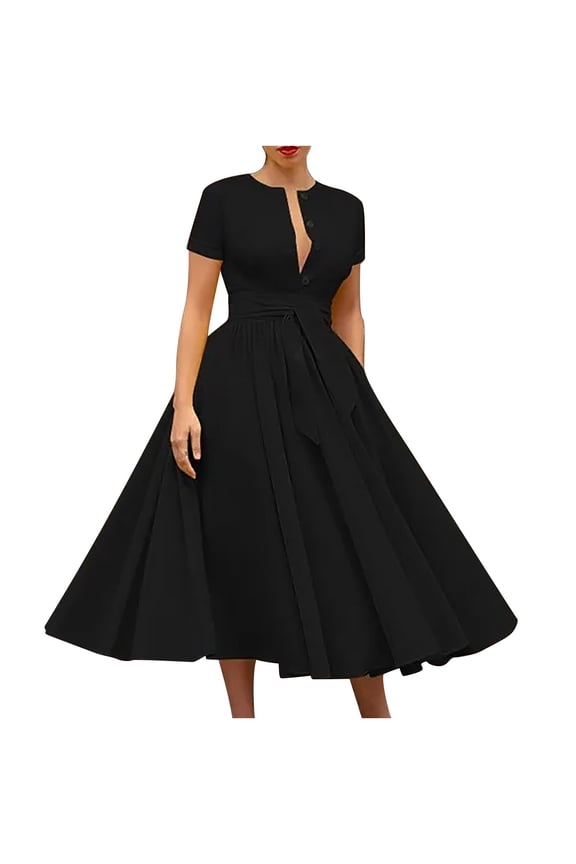 Womens Dresses Summer Time Casual V-Neck Print Short Sleeve Mini Dress