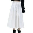 thumbnail image 1 of Whlbf Womens Skirts Midi Length Plus Size,Women Spring Summer Belt Elastic High Waist Long Mesh Skirt Womens Pleated, 1 of 6
