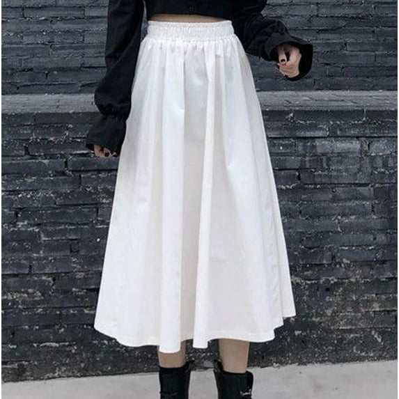 Whlbf Womens Skirts Midi Length Plus Size,Women Spring Summer Belt Elastic High Waist Long Mesh Skirt Womens Pleated