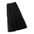 thumbnail image 1 of Whlbf Womens Skirts Midi Length Plus Size,Women Spring Summer Elastic High Waist Long Mesh Skirt Womens Gauze Skirt, 1 of 4