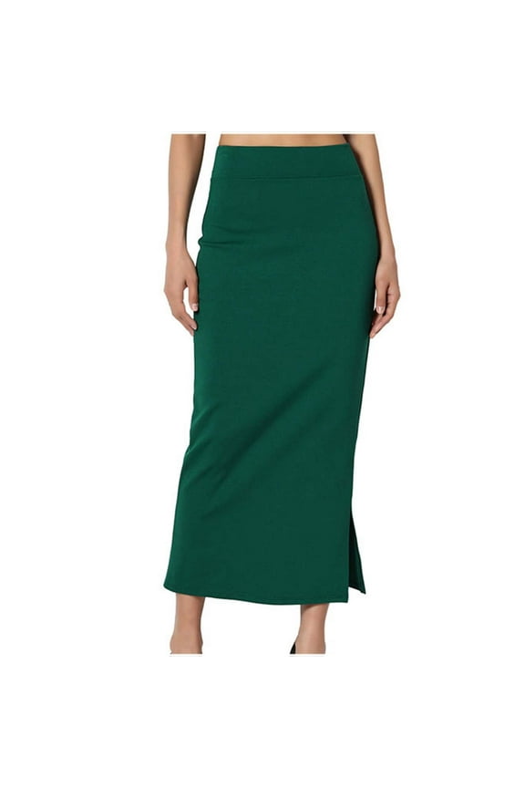 Womens Skirts Midi Length Plus Size,Wrap Buttocks Mid-Calf Skirt