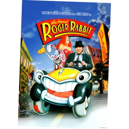 Who Framed Roger Rabbit Poster Metal Sign 8In x 12In Metal Print 8x12 Square Adults Metal Wall Art