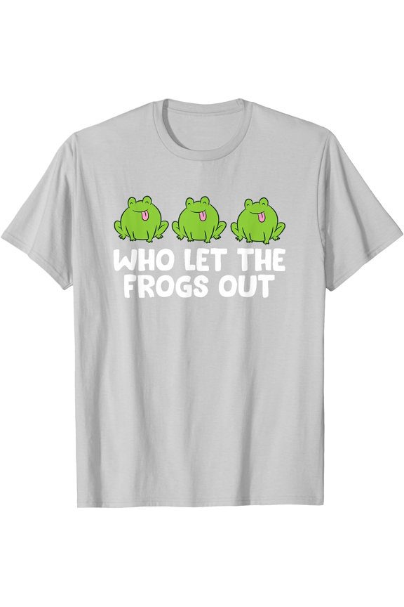 Who Let The Frogs Out Cute Frog Squad Frog Lovers Unisex T-Shirt for Men Women Kids