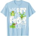 thumbnail image 1 of Who Let The Frogs Out Funny Amphibian Lover Frog Owner Unisex T-Shirt for Men Women Kids,Light Blue Color,Size 4T, 1 of 5