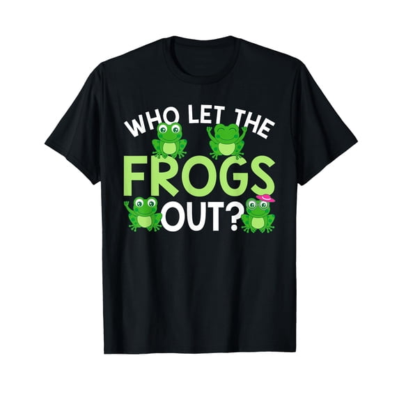 Who Let The Frogs Out Funny Frog Lovers MM T-Shirt