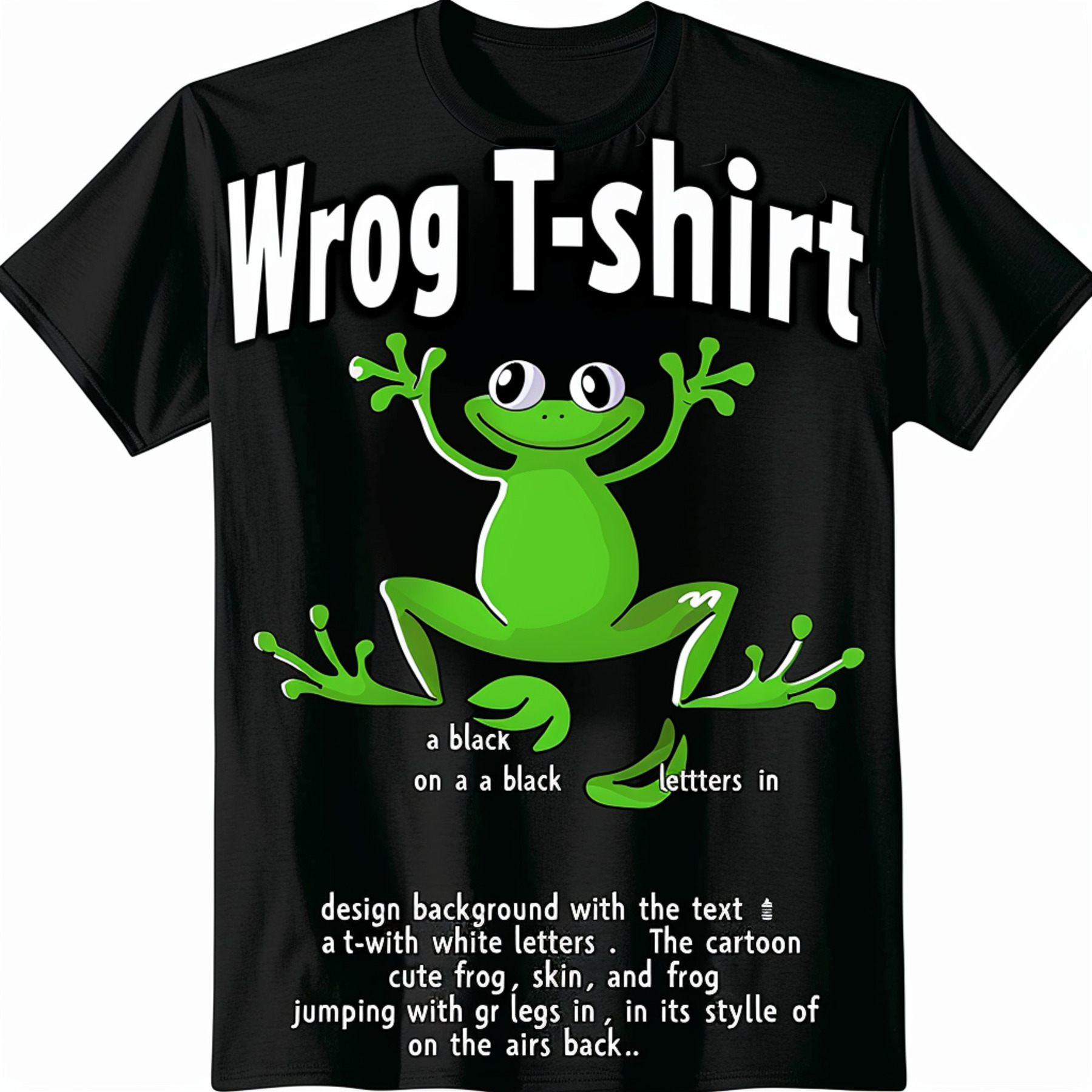 Who Let The Frogs Out Cute Cartoon Frog Design On Black Tshirt Walmart Com