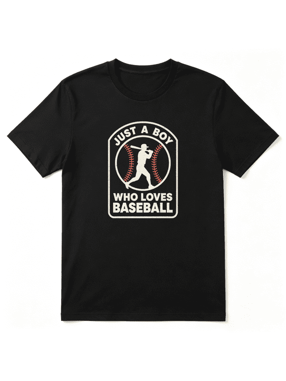 Who Loves Baseball Sports Slogan Cool Graphic Tee for Men, Birthday Gift Gym Cotton Short Sleeves T-Shirt