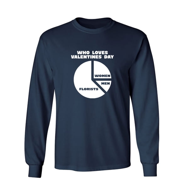 Who Loves Valen*ines Day Sarcastic Humor Novelty Men's Long Sleeve Shirts
