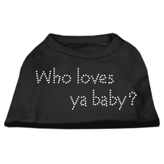 Pet Dog Cat Shirt Rhinestone, "Who Loves Ya Baby?"