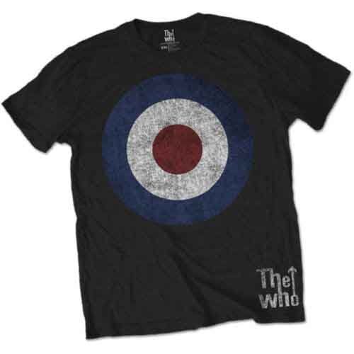 Who Men's Target Distressed T-shirt Small Black
