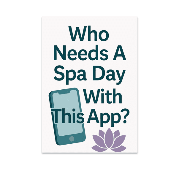 Who Needs A Spa Day With This App? - Wellness Tech Humor - 13x19 Poster Print
