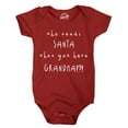 thumbnail image 1 of Who Needs Santa When You Have A Grandma Funny Christmas Romper Cute Baby Clothes, 1 of 5