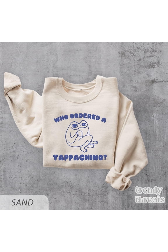 Who Ordered a Yappachino Retro T-Shirt, Funny T-Shirt, Meme Shirt, Funny Frog Shirt, Yap S