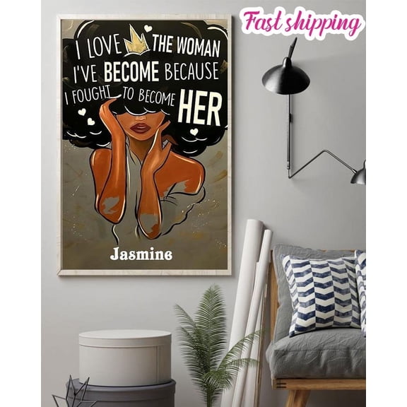 Who Pretty Important Strong And Smart Like Woman Princess Custom Name poster Memorial Personalized Wall Art Custom Vertical 24 x 36 Inch Poster