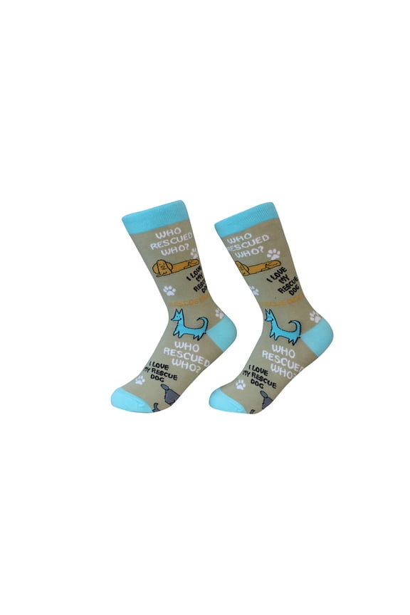 Who Rescued Who Dog Breed Socks Unisex Sock Daddy by E&S Pets