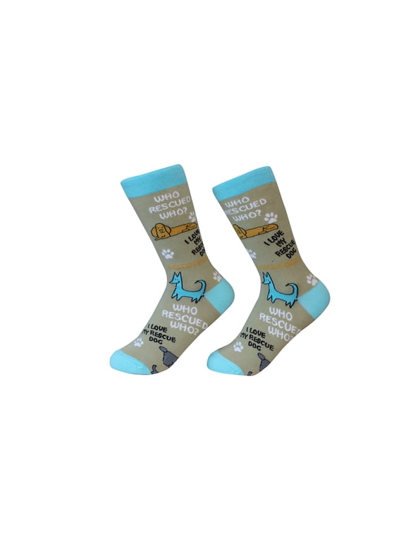 Who Rescued Who Dog Breed Socks Unisex Sock Daddy by E&S Pets