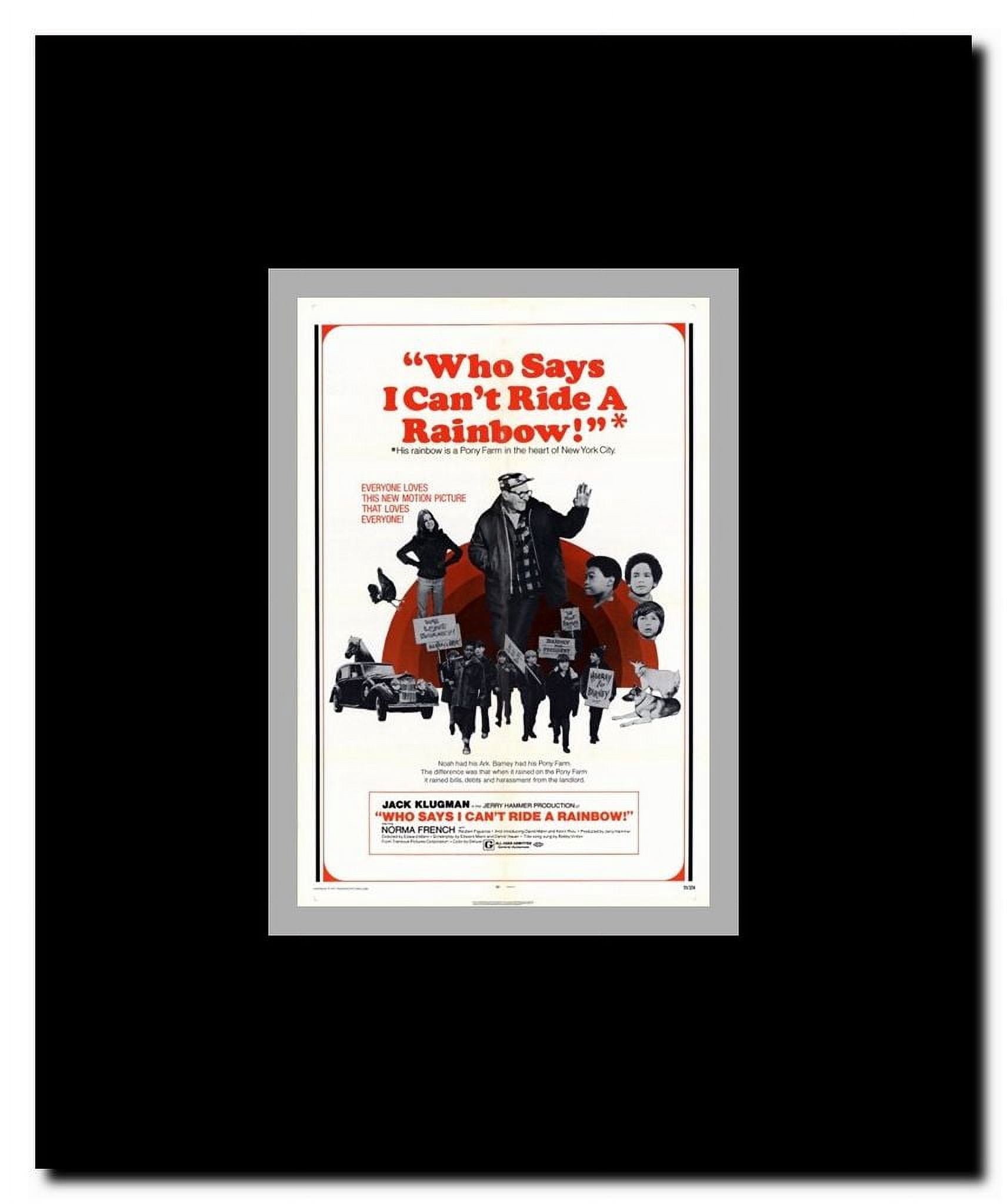Who Says I Can't Ride a Rainbow Framed Movie Poster