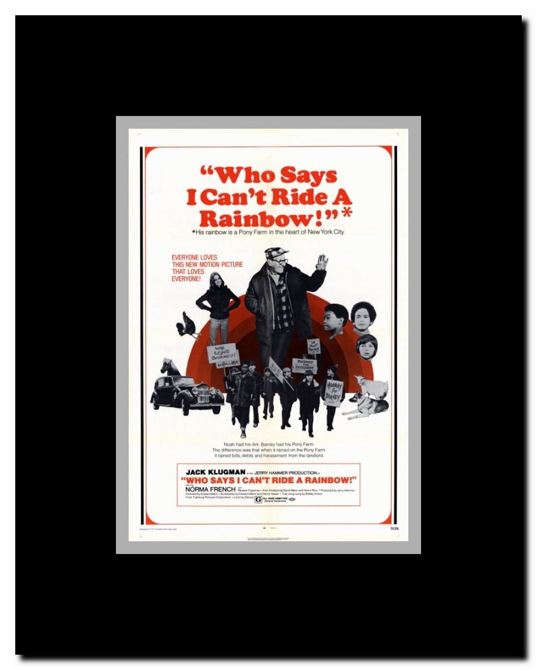 Who Says I Cant Ride a Rainbow Framed Movie Poster