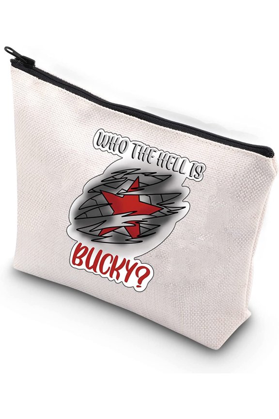 Who The Hell Is Bucky Zipper Pouch Makeup Bag For Bucky Fandom Girls