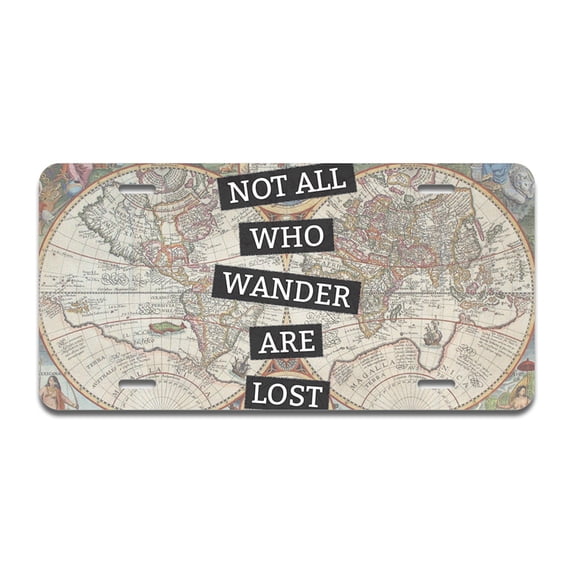 Who Wander Aluminum License Plate| License Plate 12" X 6" Fits Any Car, Truck, SUV, RV, or Trailer | Made in The USA