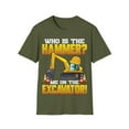 thumbnail image 1 of Who is the Hammer Me On the Excavator Heavy Machinery Humor Unisex T-Shirt, 1 of 4