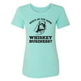 thumbnail image 1 of Who's Up For Some Whiskey Business? Womens crewneck tee, 1 of 3