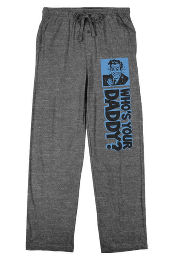 Who's Your Daddy? Men's Heather Gray Sleep Pants-Medium