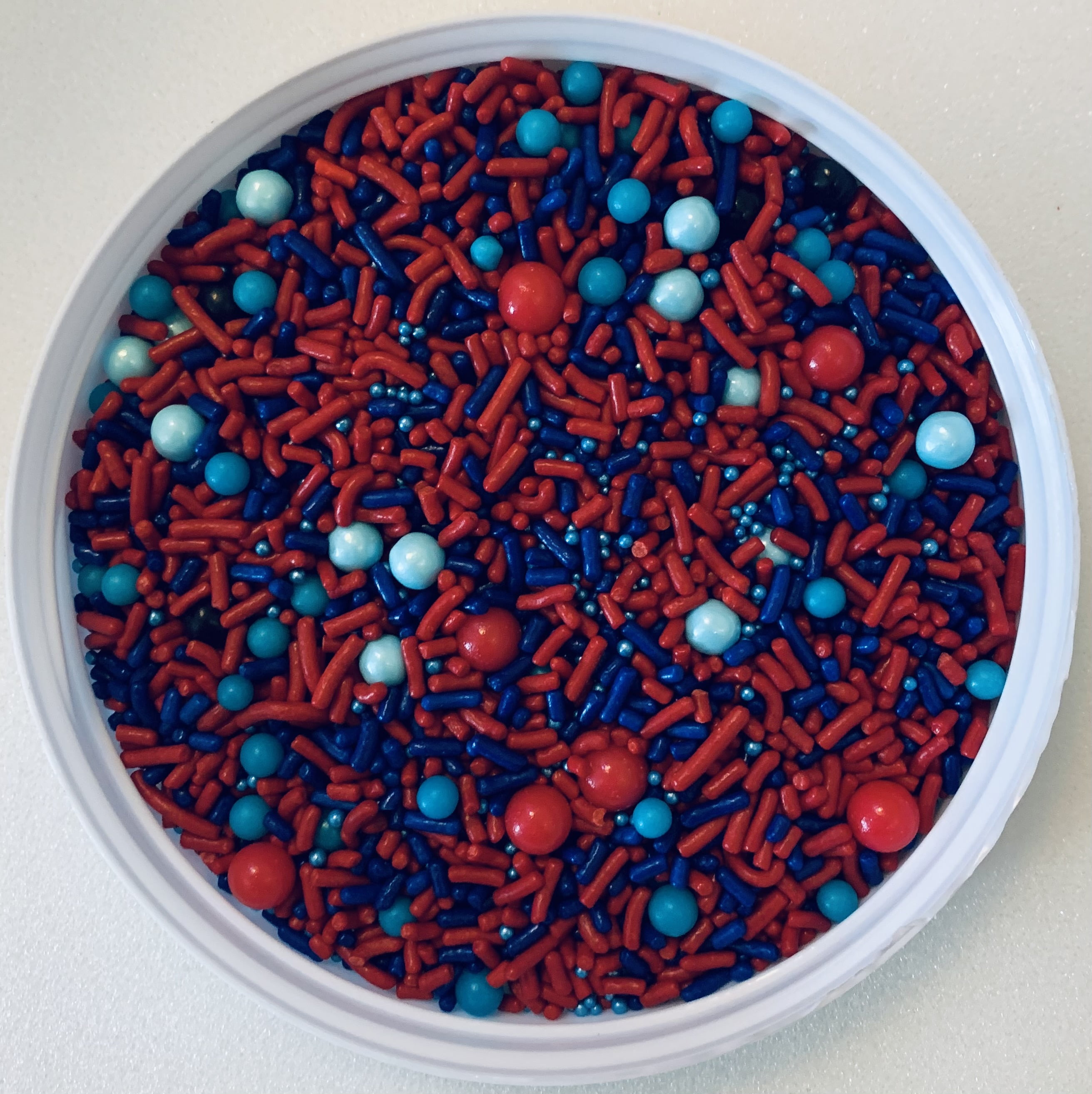 Red White Blue Confetti Sprinkles - 4oz Bag For Cake, Cookie, Ice Cream Decoration