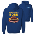 thumbnail image 1 of Who's the Boss Yellow 1969 Mustang 302 F&B Front & Back Cars Hoodie Sweatshirt, 1 of 1