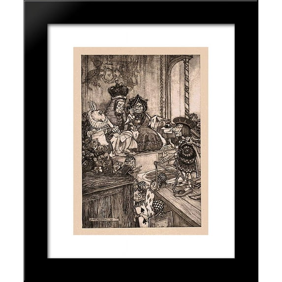 Who stole the tarts 20x24 Framed Art Print by Rackham, Arthur