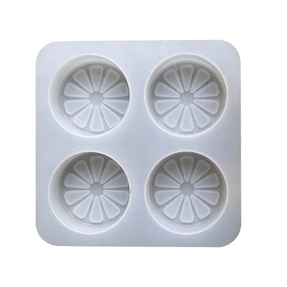 Whoamigo 4 Even Lemon Slices Silicone Mold Cake Mold Vegetable Fudge Candy Dessert Mold