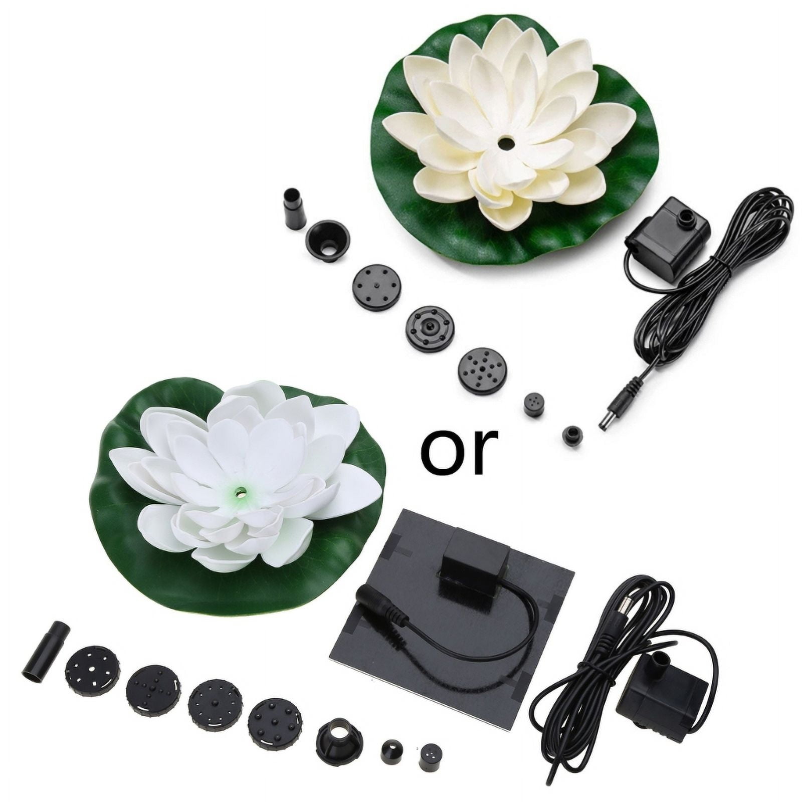 Whoamigo Solar Fountain Lotus Floating Landscaping Solar Aerator Pump