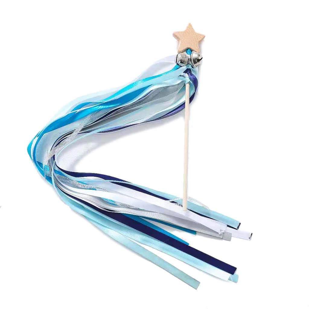 Whoamigo Wooden Rainbow Ribbon Baby Rattles - Infant Handbell Toys for ...