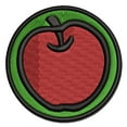 thumbnail image 1 of Whole Apple Fruit Applique Multi-Color Embroidered Hook & Loop Patch - 3 Inch Medium, 1 of 5