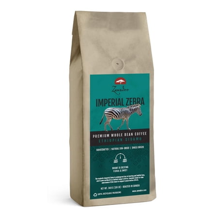 Whole Bean Coffee Imperial Zebra Ethiopian Sidamo 1 lb