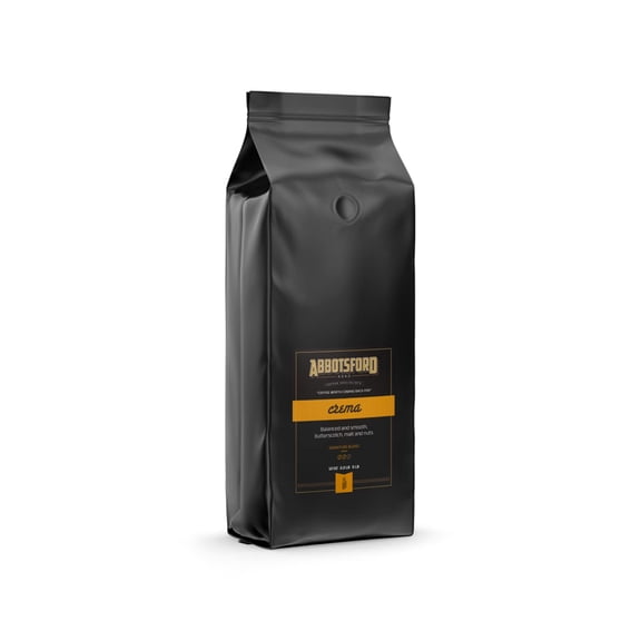 Whole Bean Espresso Coffee, Crema, Medium Roast, Notes of Butterscotch, Malt and Nuts, 12 Ounce Bag