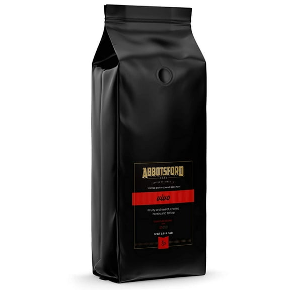 Whole Bean Espresso Coffee, Vivo, Medium Light Roast, Notes of Cherry, Honey and Toffee, 12 Ounce Bag