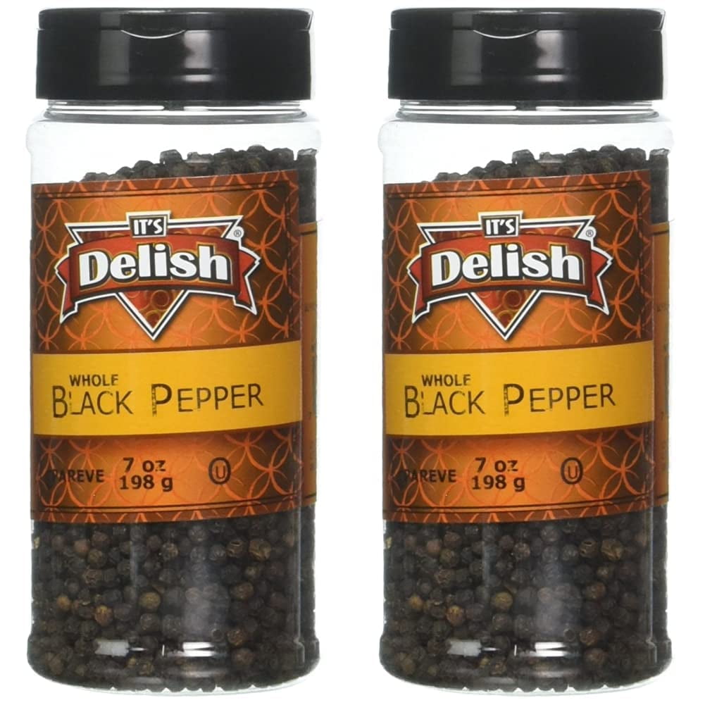 Whole Black Peppercorns, 7 Oz Medium Jar (Pack Of 2)
